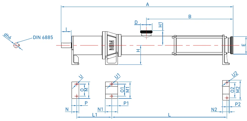 Plano de dimensiones de la FL-ERBL