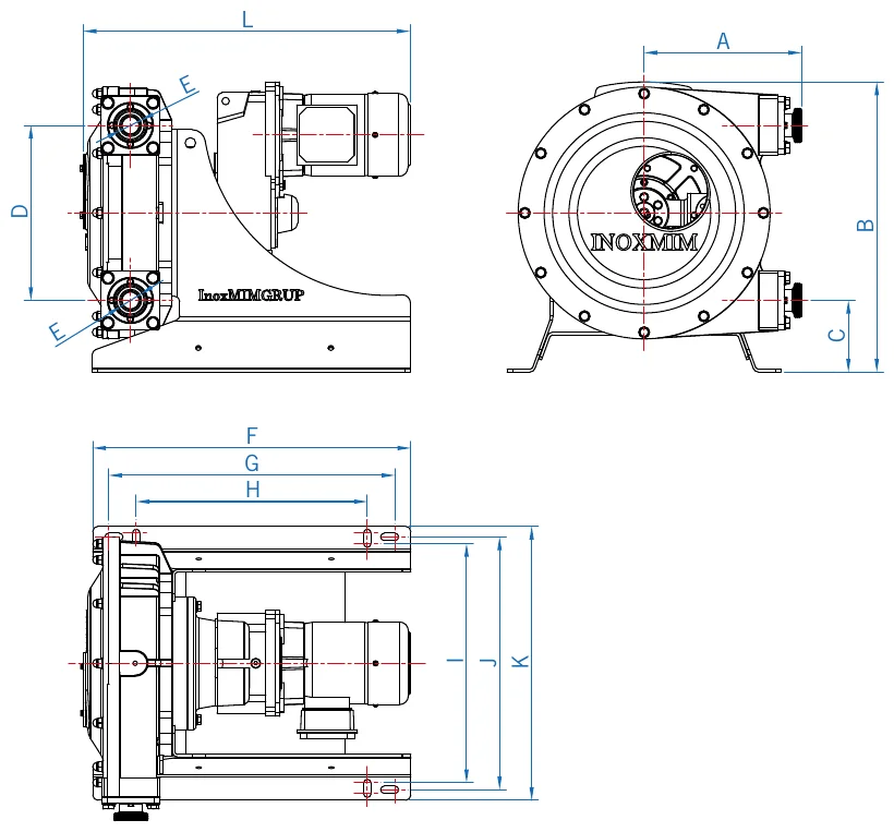 Plano de dimensiones de la FL-PH