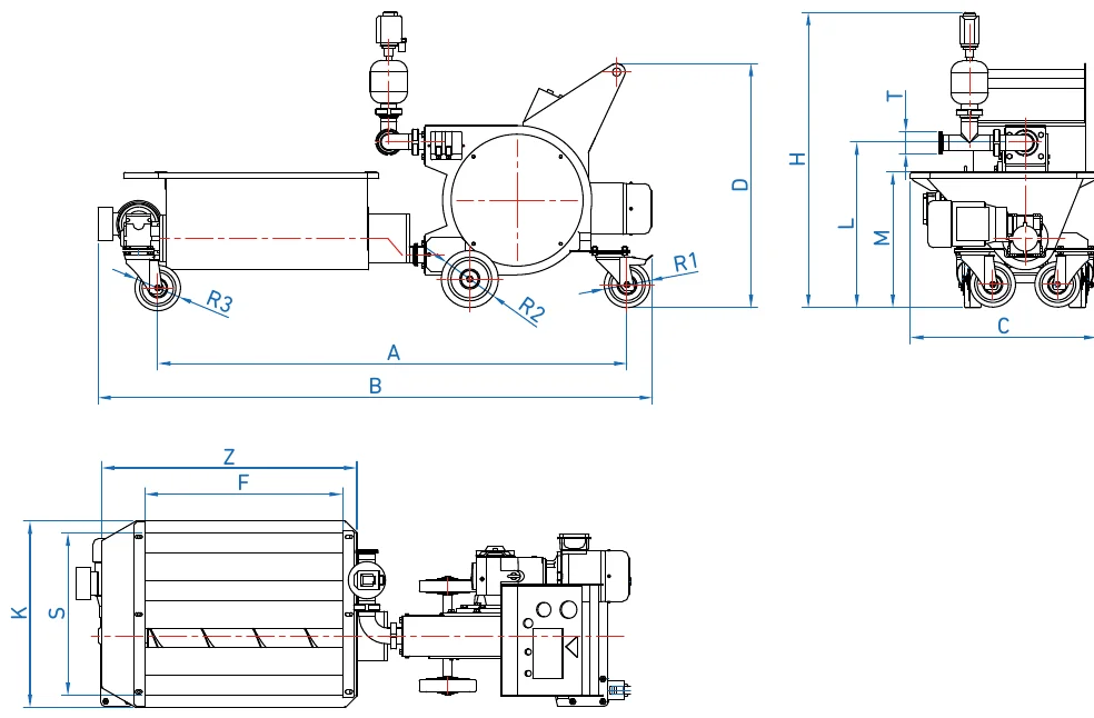 Plano de dimensiones de la FL-PT / FL-P
