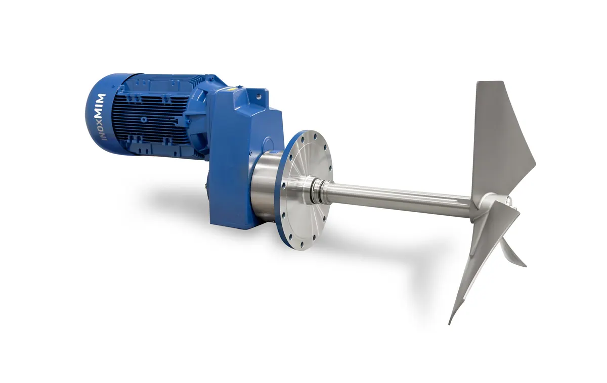 Agitador horizontal LECOR / LMRE con motor y hélice de acero inoxidable