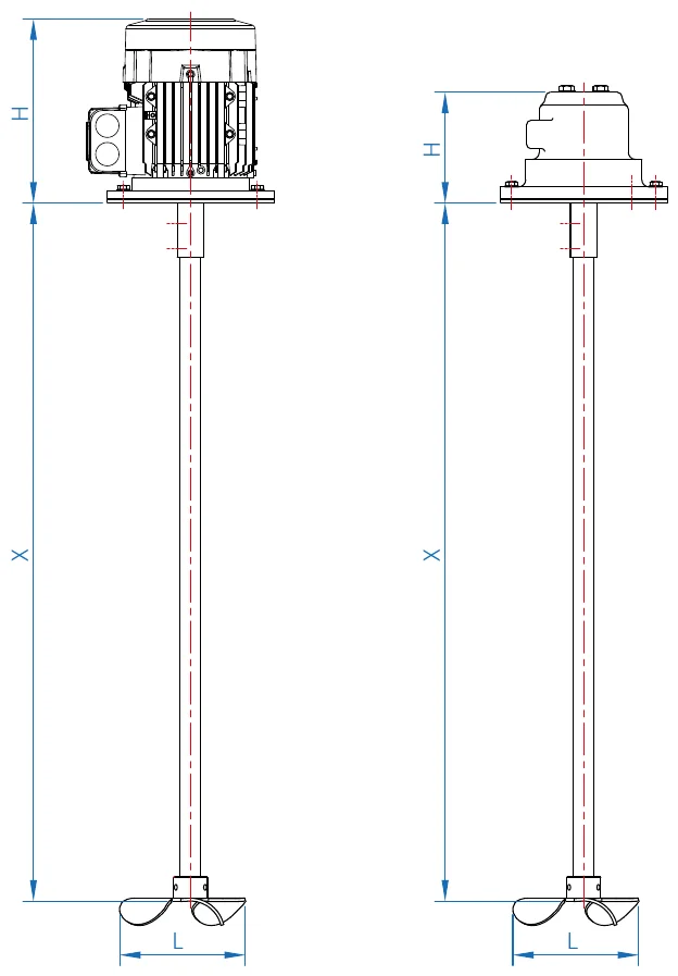 Plano de dimensiones de la MD / MDN