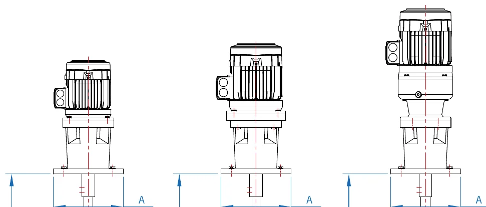 Plano de dimensiones de la VAI / VSI / VDI